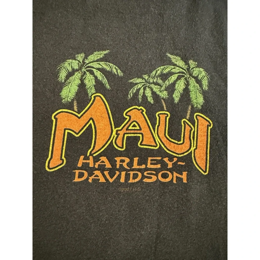 Y2K Era Harley-Davidson Maui‎ Hawaii Dealer Tee XL Lahaina Motorcycles
